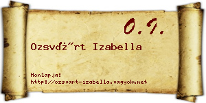 Ozsvárt Izabella névjegykártya